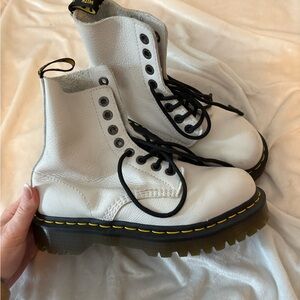 Dr. Martens White Combat Boots